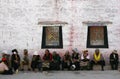 Tibetan senior people in lhasa street