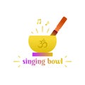 Tibetan singing bowl, logo or icon concept