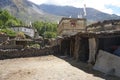 Tibetan street  from Purang village Mustang  Nepal Royalty Free Stock Photo