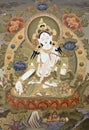 Tibetan tangka White Tara Goddes