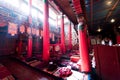 Tibetan temple hall Royalty Free Stock Photo