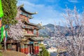 Tibetan Temple on the Hill in Yunnan, China Royalty Free Stock Photo