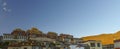 Tibetan temple at sunset Royalty Free Stock Photo