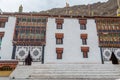 Tibetan traditional building and square of Hemis monastery in Leh, Ladakh, Jammu and Kashmir Royalty Free Stock Photo