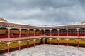 Tibetan traditional building and square of Hemis monastery in Leh, Ladakh, Jammu and Kashmir Royalty Free Stock Photo