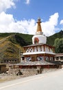 Tibeten village temple Royalty Free Stock Photo