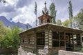 Tibetian style wooden mosque in Baltistan region Pakistan
