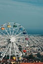 Tibidabo amusement park wheel Barcelona Royalty Free Stock Photo