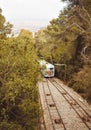 Tibidabo funicular in Barcelona, Spain Royalty Free Stock Photo