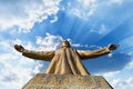 Tibidabo. Jesus Statue In Barcelona. Royalty Free Stock Photo