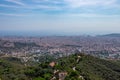 Tibidabo theme park mountain in Barcelona, Catalonia, Spain. Royalty Free Stock Photo