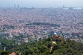 Tibidabo theme park mountain in Barcelona, Catalonia, Spain. Royalty Free Stock Photo