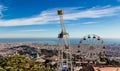 Tibidabo Theme Park Panorama Barcelona Spain Europe Royalty Free Stock Photo