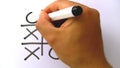 Tic tac toe Black Felt Tip Marker Win