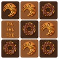 Tic-Tac-Toe of Croissant and Donut