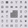 tic-tac-toe game icon. Detailed set of minimalistic line icons. Premium graphic design. One of the collection icons for websites, Royalty Free Stock Photo