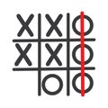 Tic Tac Toe Game  Vector illustration icon template  design Royalty Free Stock Photo