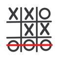 Tic Tac Toe Game  Vector illustration icon template  design Royalty Free Stock Photo