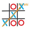 Tic Tac Toe Game  Vector Illustration Icon Template  Design