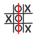 Tic Tac Toe Game  Vector illustration icon template  design Royalty Free Stock Photo