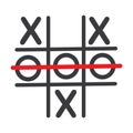 Tic Tac Toe Game  Vector illustration icon template  design Royalty Free Stock Photo