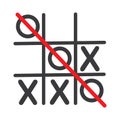 Tic Tac Toe Game  Vector illustration icon template  design Royalty Free Stock Photo