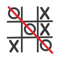 Tic Tac Toe Game  Vector illustration icon template  design Royalty Free Stock Photo
