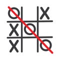 Tic Tac Toe Game  Vector illustration icon template  design Royalty Free Stock Photo