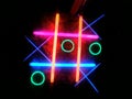 Tic tac toe glow sticks