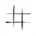 Tic Tac Toe Grid Paint Hand Drawn Game Board Royalty Free Stock Photo