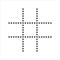 Tic Tac Toe Grid Dots Game Board Royalty Free Stock Photo