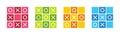 Tic tac toe icons set, noughts and crosses game, xs and os icon collection - Vector