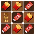 Tic-Tac-Toe of Ketchup and Fried Potatoes