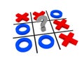 Tic-tac-toe, uncertainty