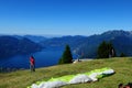Ticino: Paragliding Startpoint at Cimetta on top of Ascona and L