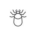 Tick animal line icon