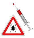 Tick animal sign injection isolated