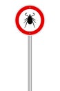 Tick animal sign isolated