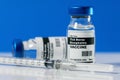 tick borne encephalitis TBE virus vaccine vials and syringe