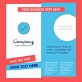 Tick Company Brochure Template. Vector Busienss Template