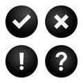 tick cross and question icon Royalty Free Stock Photo