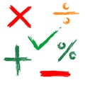 Tick, cross, positive, negative web icon