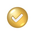 Tick gold sign element