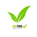 Tick green leaf logo