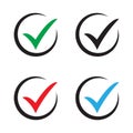 Tick icon. Check mark, verify icon, vector symbol. Royalty Free Stock Photo