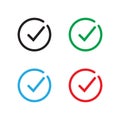 Tick icon. Check mark, verify icon, vector symbol. Royalty Free Stock Photo