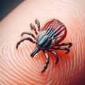 tick lone or star on finger - ai generated Royalty Free Stock Photo