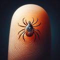 tick lone or star on finger - ai generated Royalty Free Stock Photo