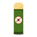 Tick protection in a bottle. Isolated on a white background. Vector graphics.