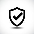 Tick shield security icon illustration Royalty Free Stock Photo